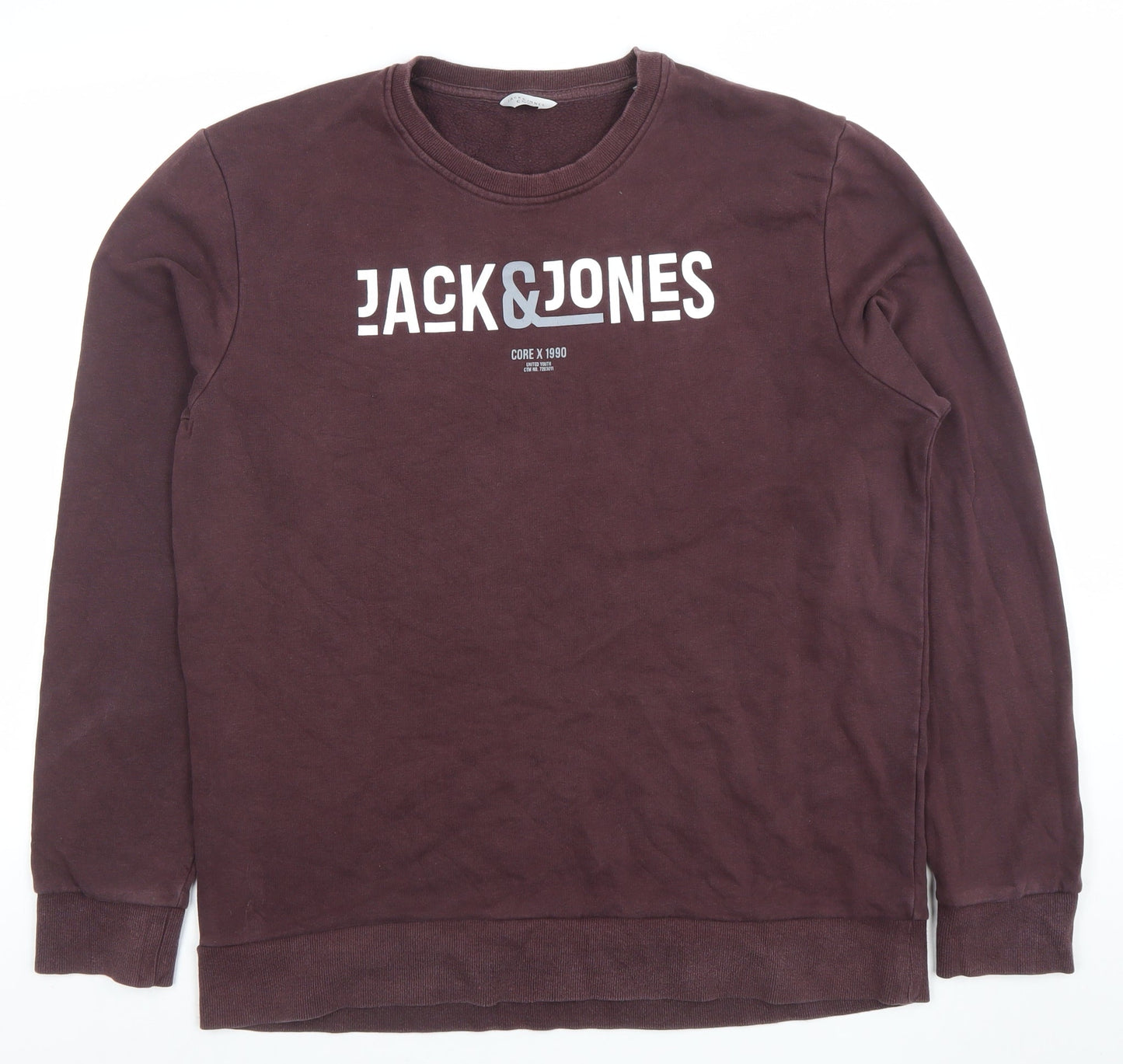 Jack & Jones Men’s Brown Logo Crew Neck Sweatshirt Size L