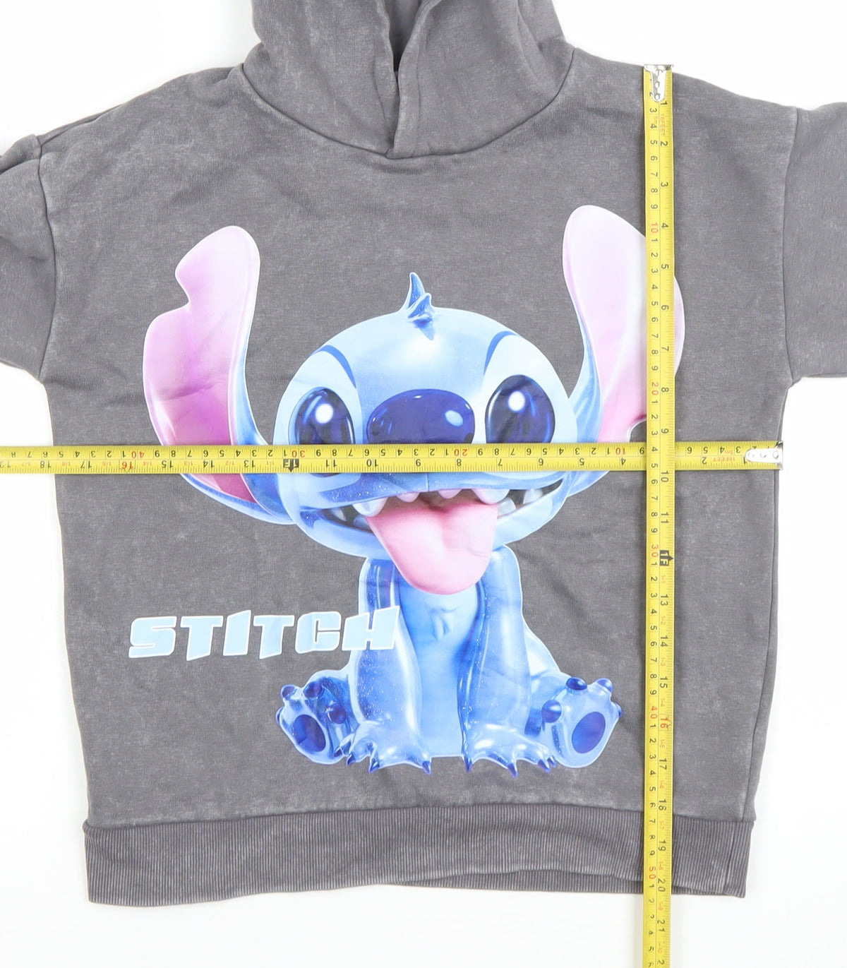 Disney Girls Grey Stitch Pullover Hoodie 10-11 Years Fleece Lined