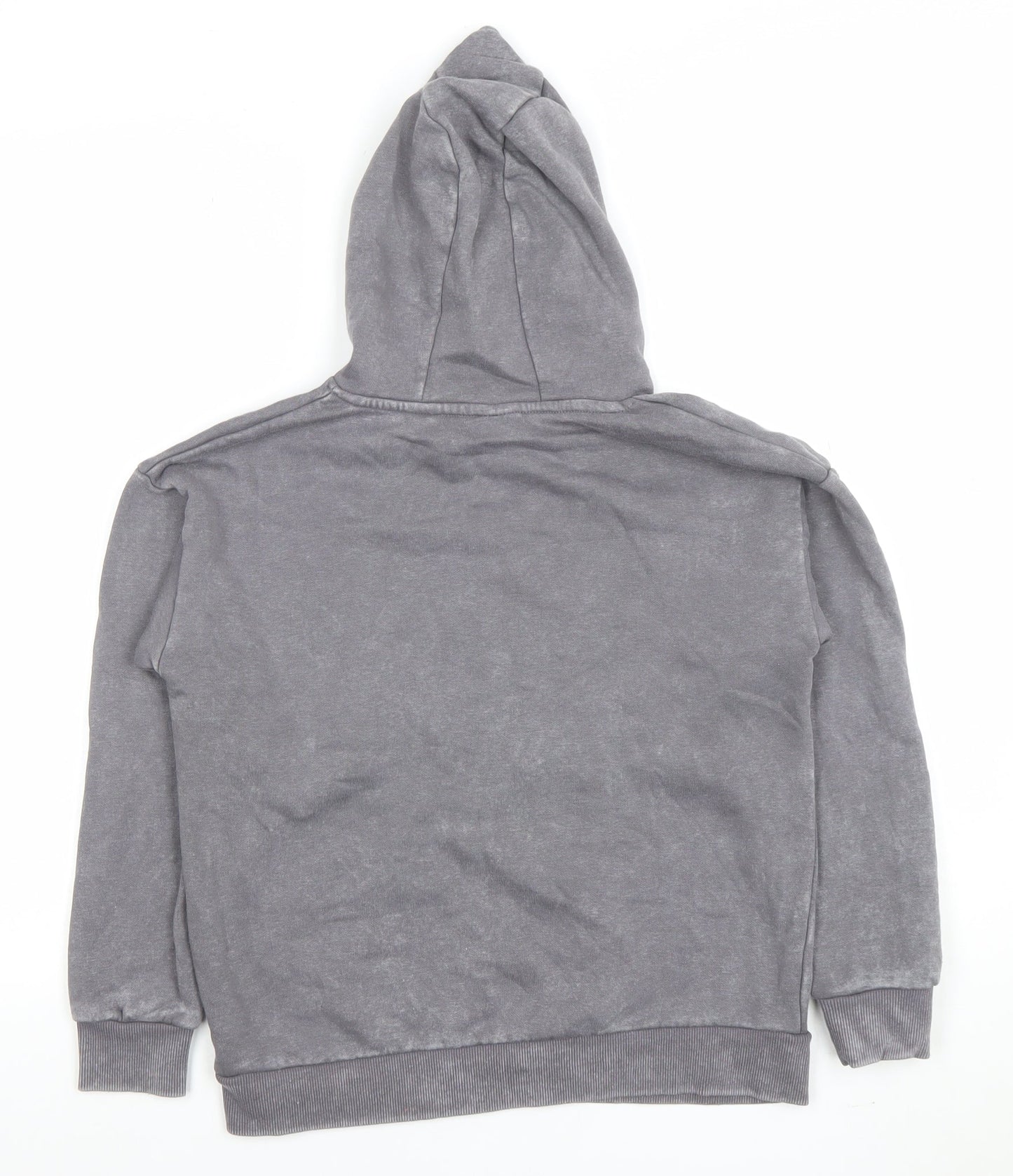Disney Girls Grey Stitch Pullover Hoodie 10-11 Years Fleece Lined