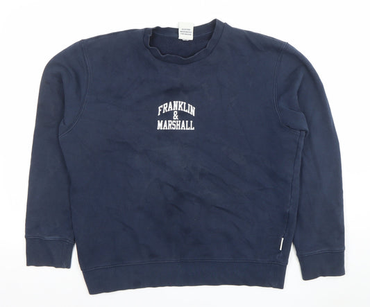 Franklin & Marshall Womens Navy Blue Pullover Sweatshirt M