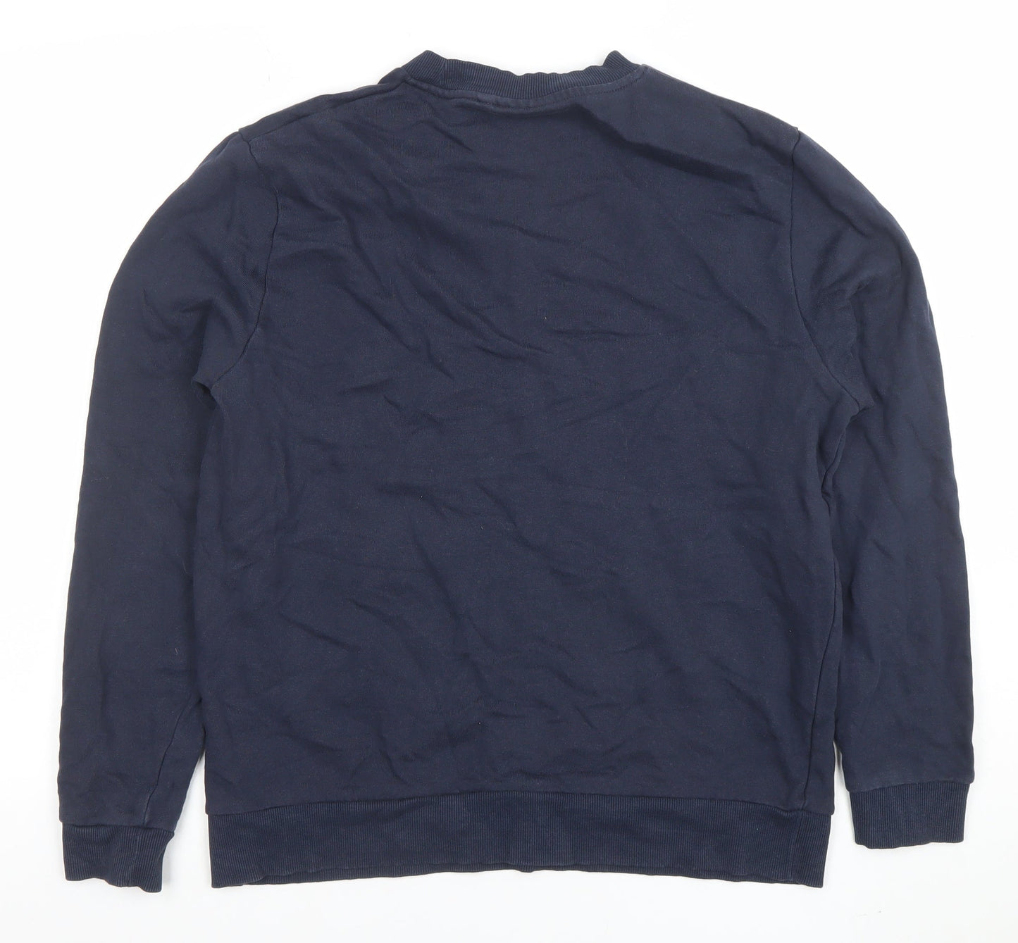 ASOS DESIGN Men's Blue Crew Neck Pullover Sweatshirt M