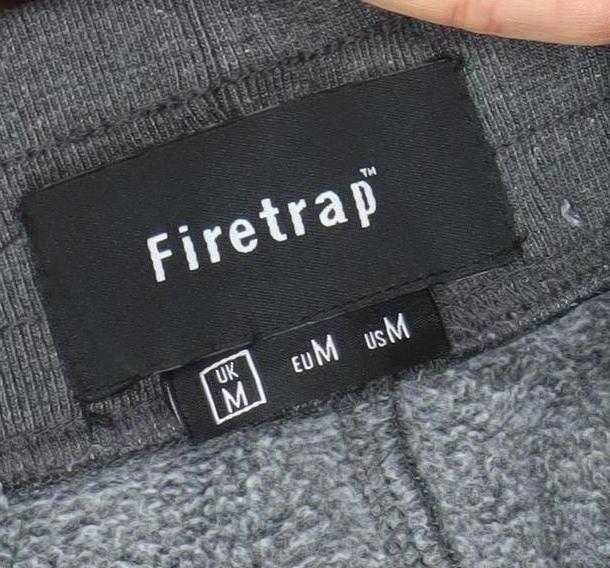 Firetrap Men's Grey Jogger Sweatpants M Regular Fit Cotton Blend