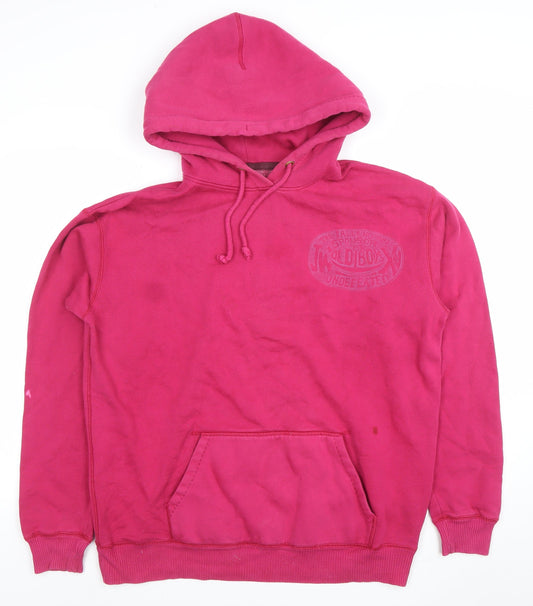 Jack Wills Women's Pink Pullover Hoodie Size 8 Cotton Blend
