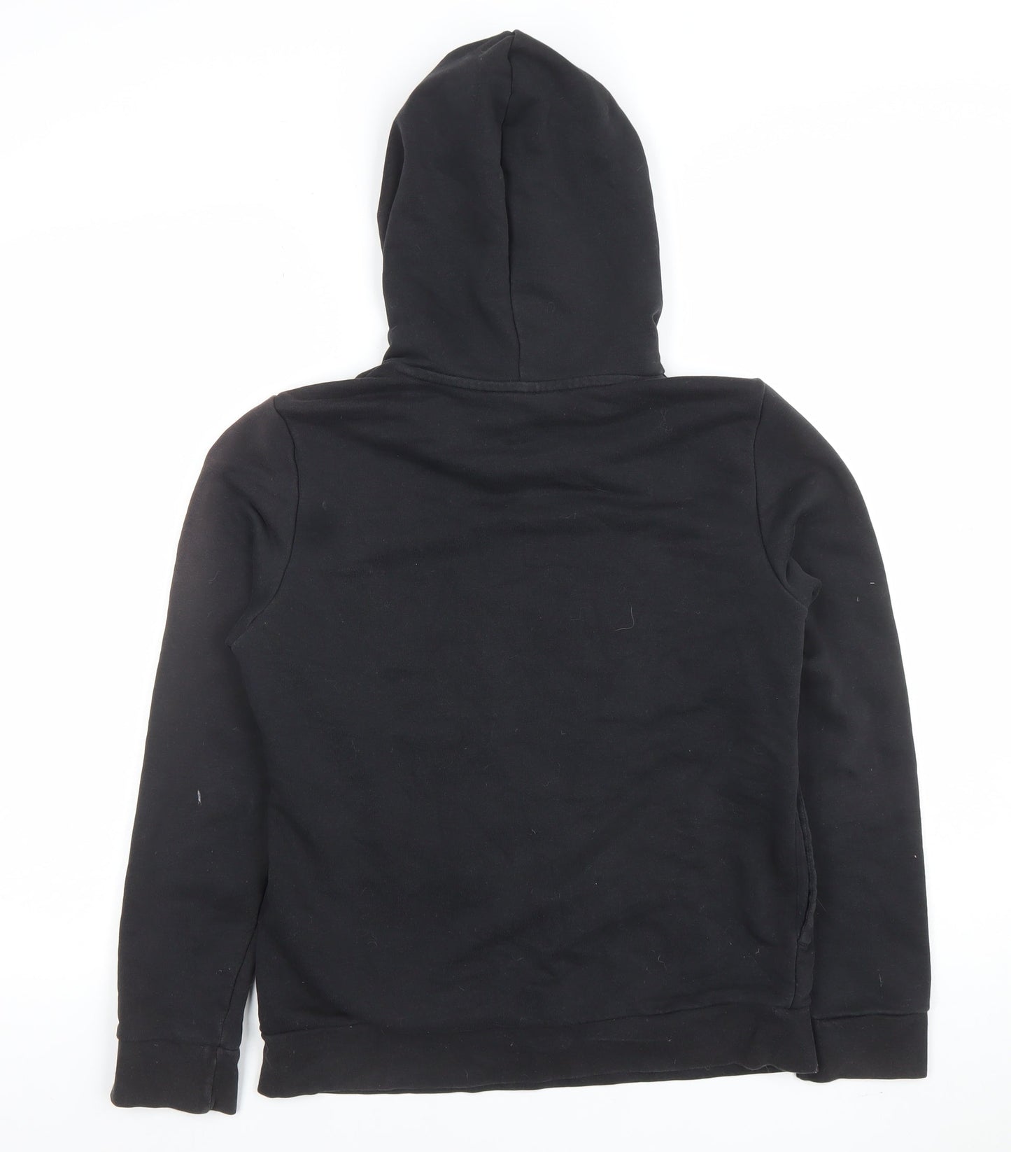 Adidas Women Black Pullover Hoodie Size Small Cotton Blend Logo