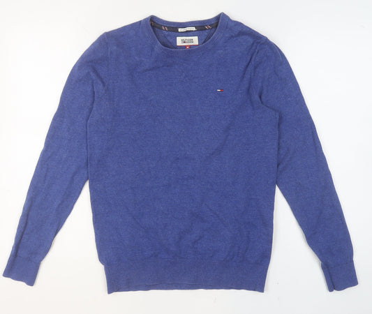 Tommy Hilfiger Men Blue Cotton Pullover Jumper M Crew Neck