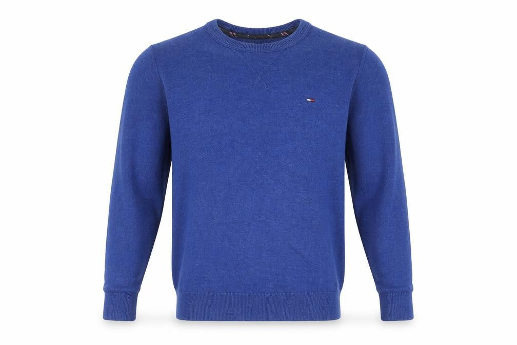 Tommy Hilfiger Men Blue Cotton Pullover Jumper M Crew Neck
