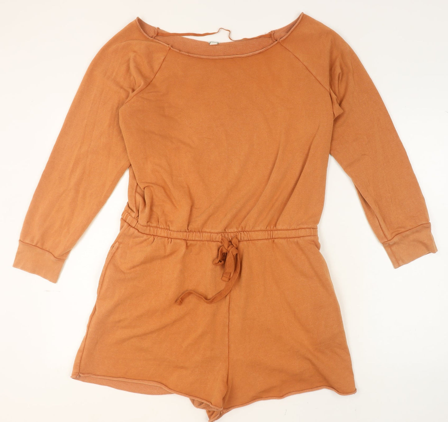 Aerie Women’s Brown Long Sleeve Playsuit XL Drawstring Waist Relaxed Fit