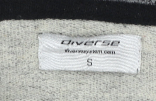 Diverse Womens Grey Small Batwing Pullover Hoodie