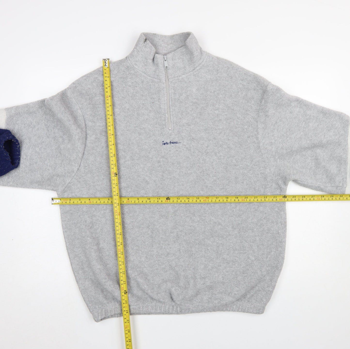 Urban Outfitters Men's Grey 1/4 Zip Fleece Sweatshirt Size M