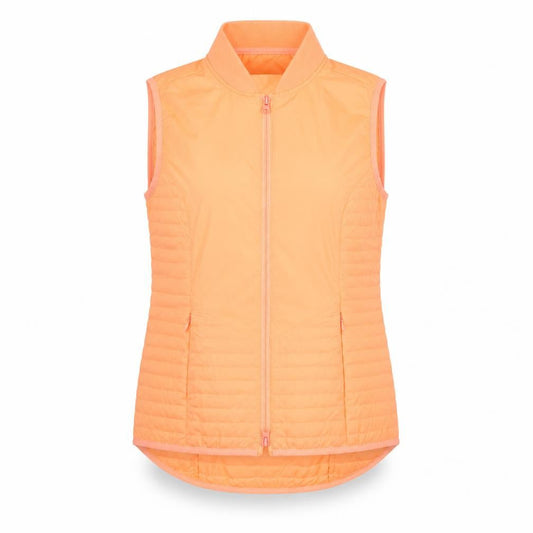 Next Womens Orange Sleeveless Zip Waistcoat Size 14 Polyester Lined