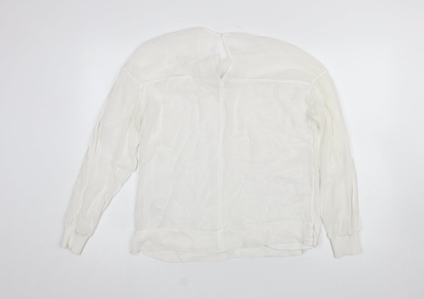 Reiss Women’s White Long Sleeve Viscose Blouse Size S