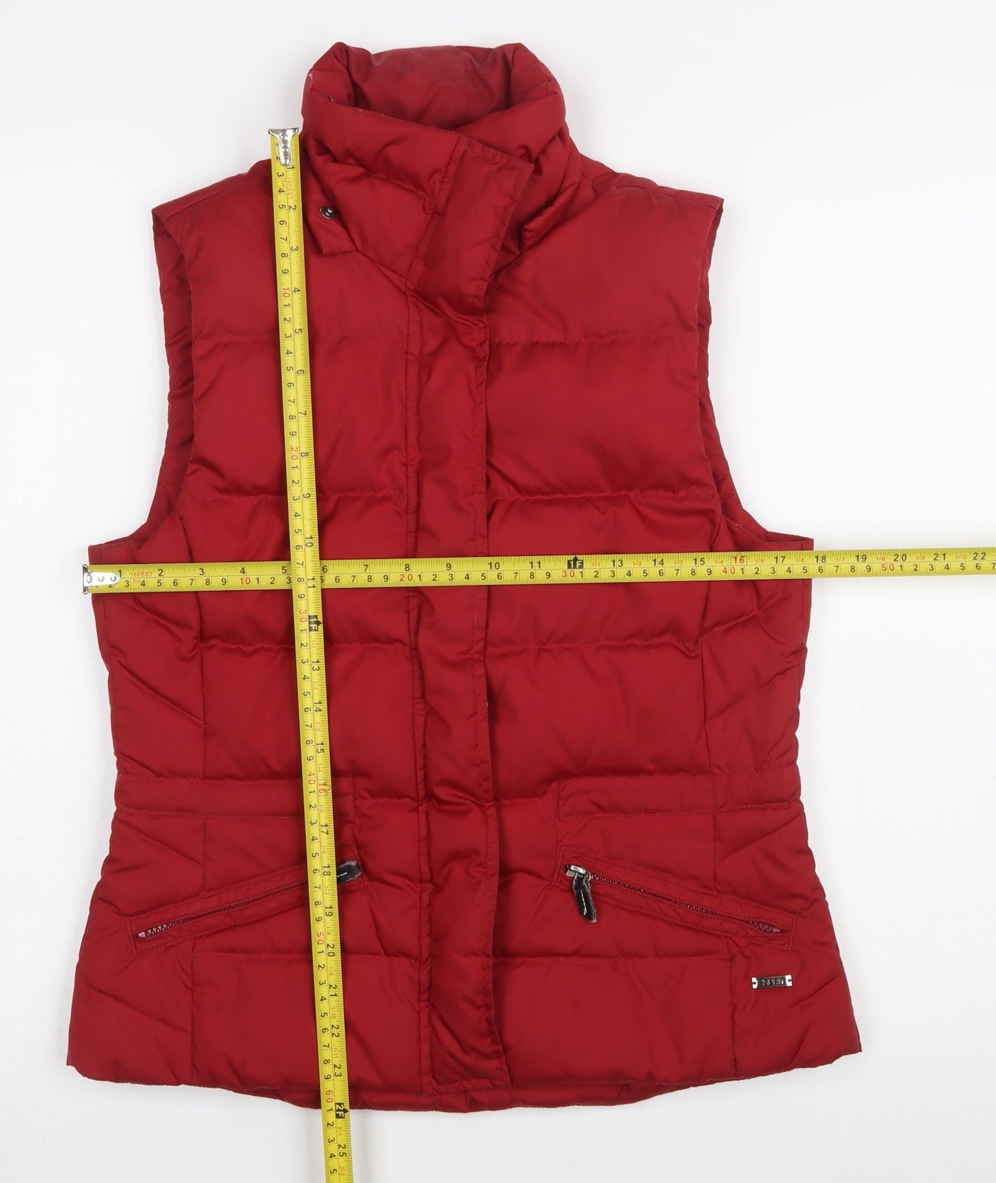 Esprit Women Red XS Puffer Waistcoat Lightweight Sleeveless Gilet