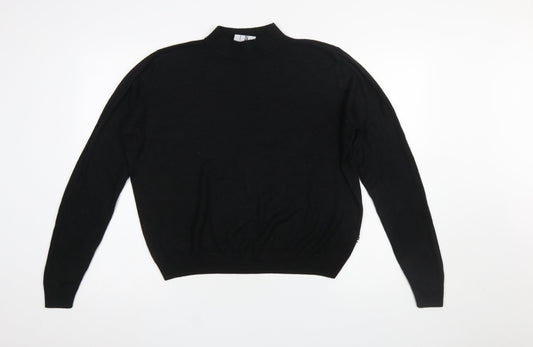 Collusion Women’s Black Mock Neck Long Sleeve Jumper Size 18