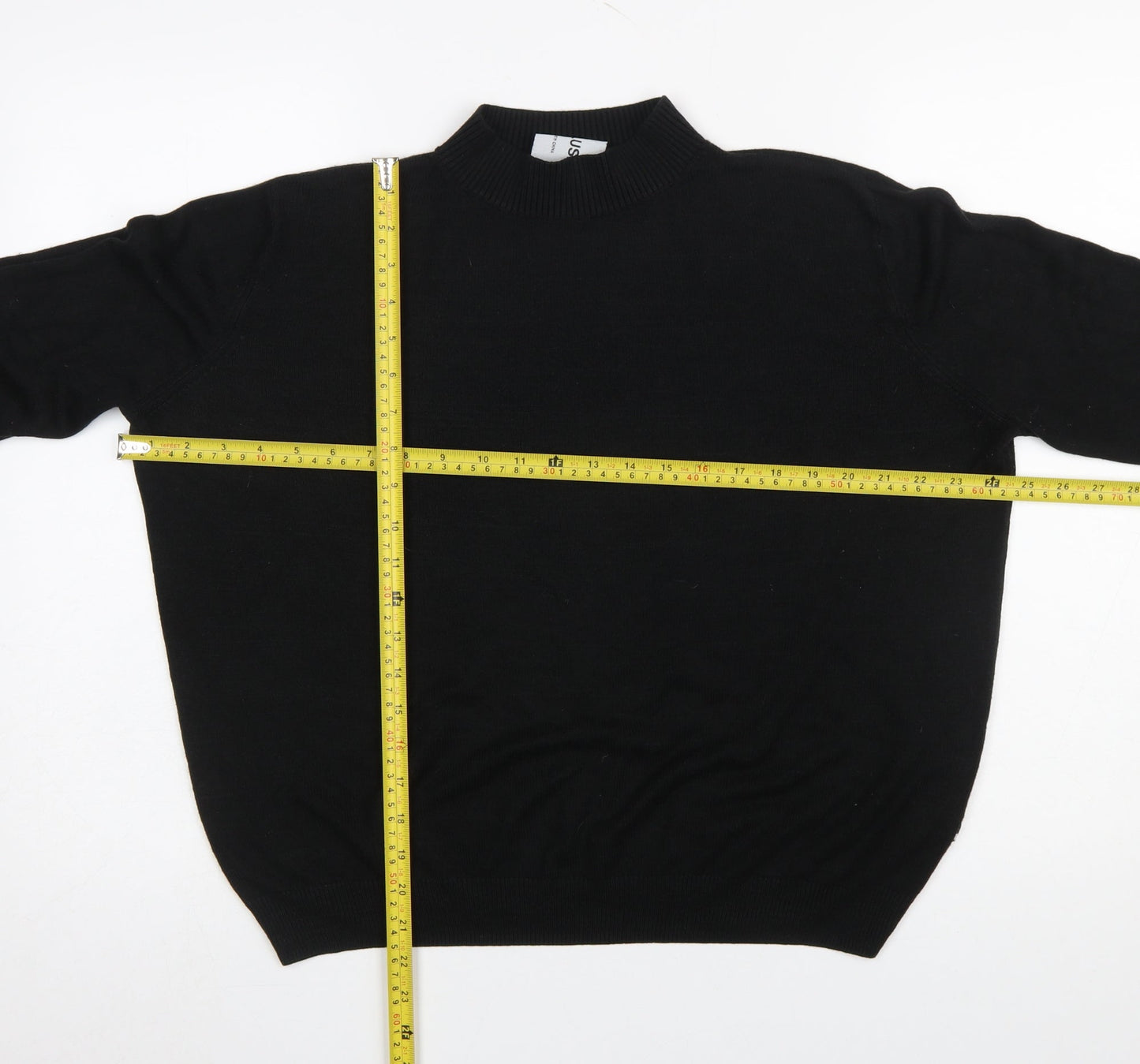 Collusion Women’s Black Mock Neck Long Sleeve Jumper Size 18