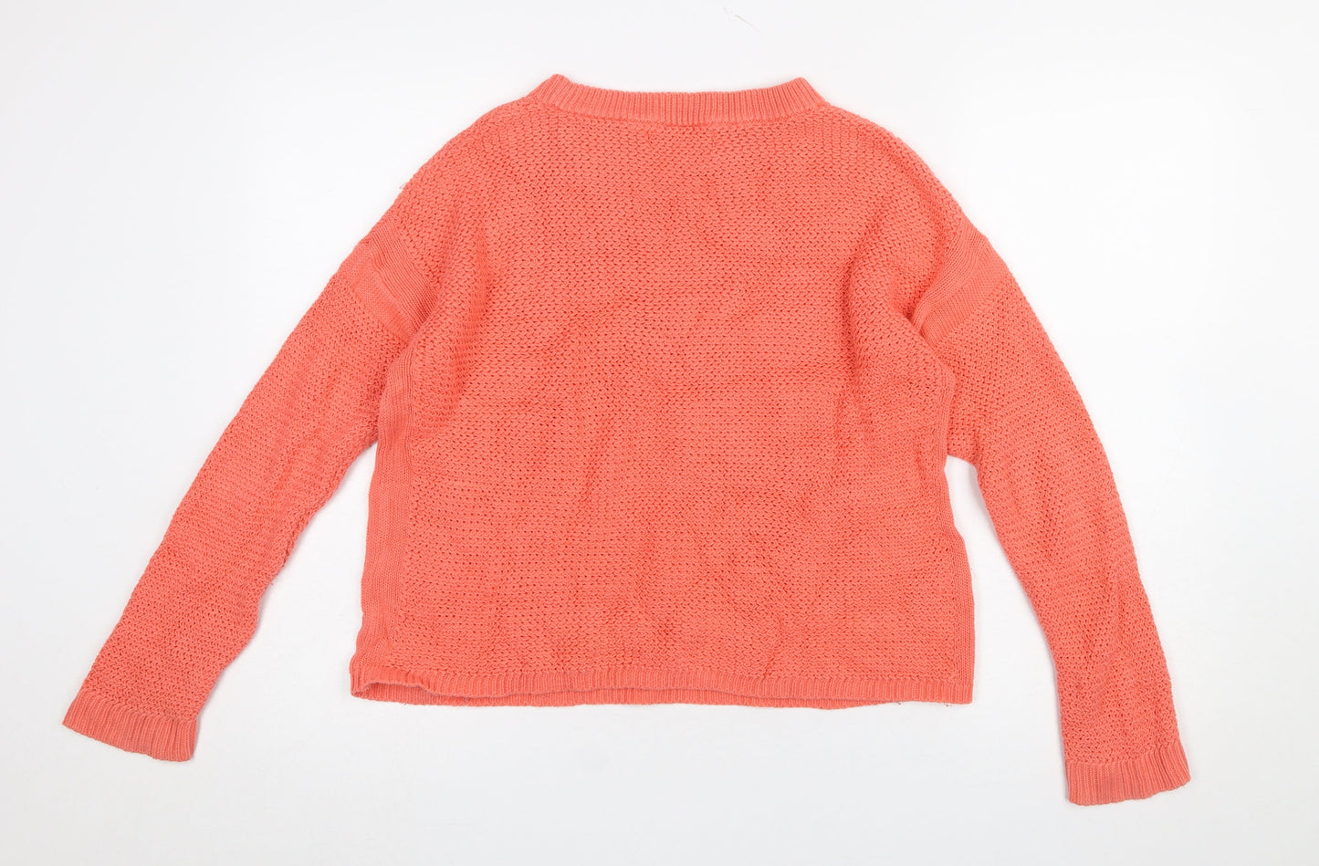 Marks and Spencer Womens Orange Cotton Knit Jumper Size M