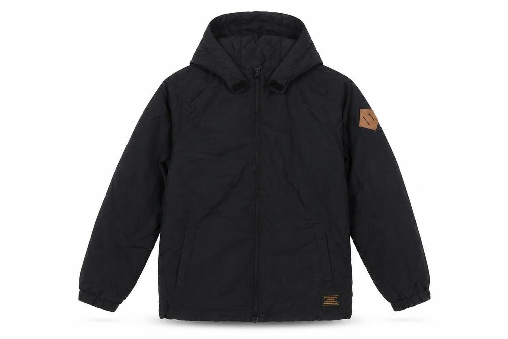 H&M Boys Black Hooded Puffer Jacket 9-10 Years Polyamide Lightweight