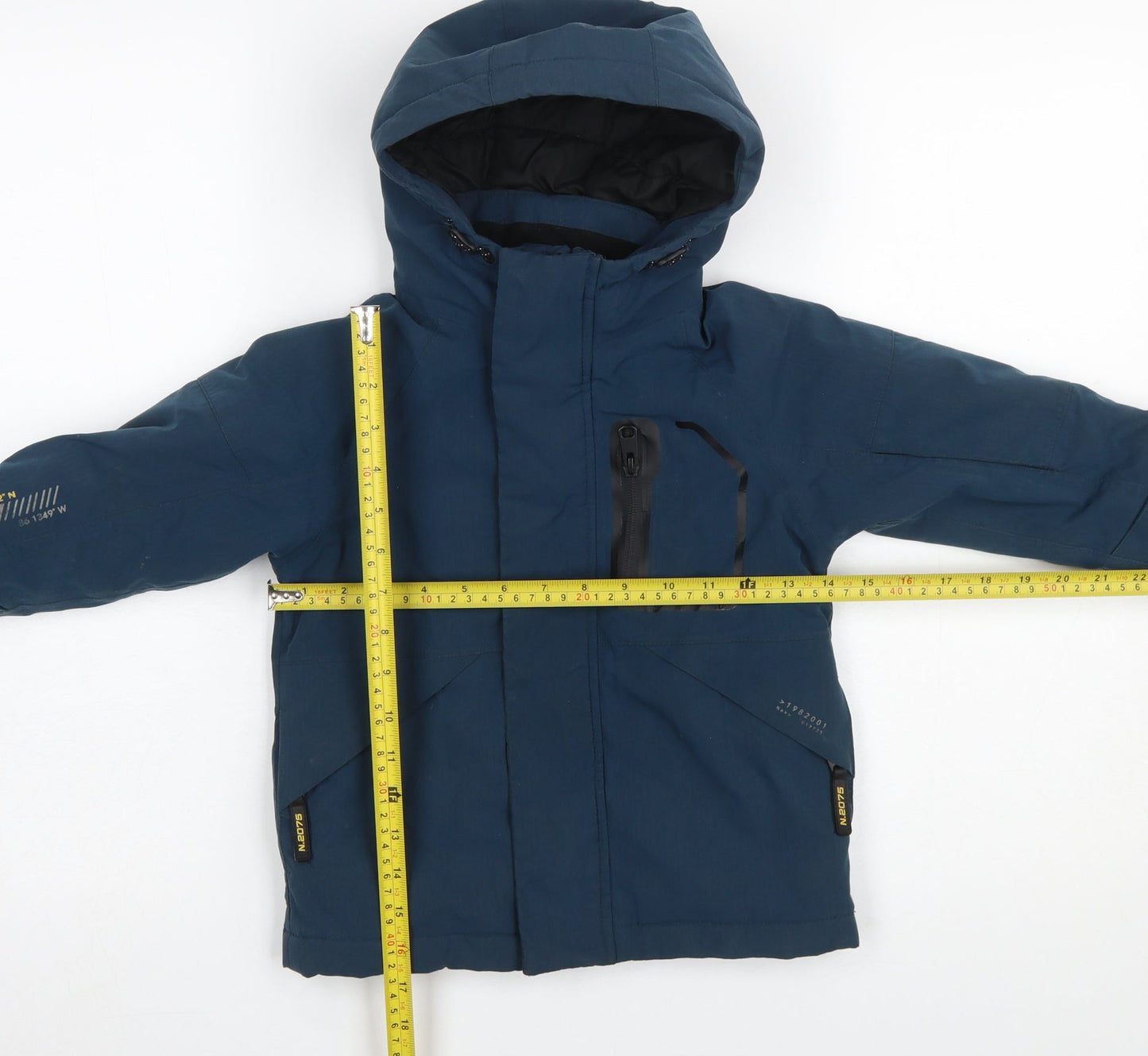 Next Boys Blue Hooded Waterproof Puffer Jacket 3 Years Winter Coat