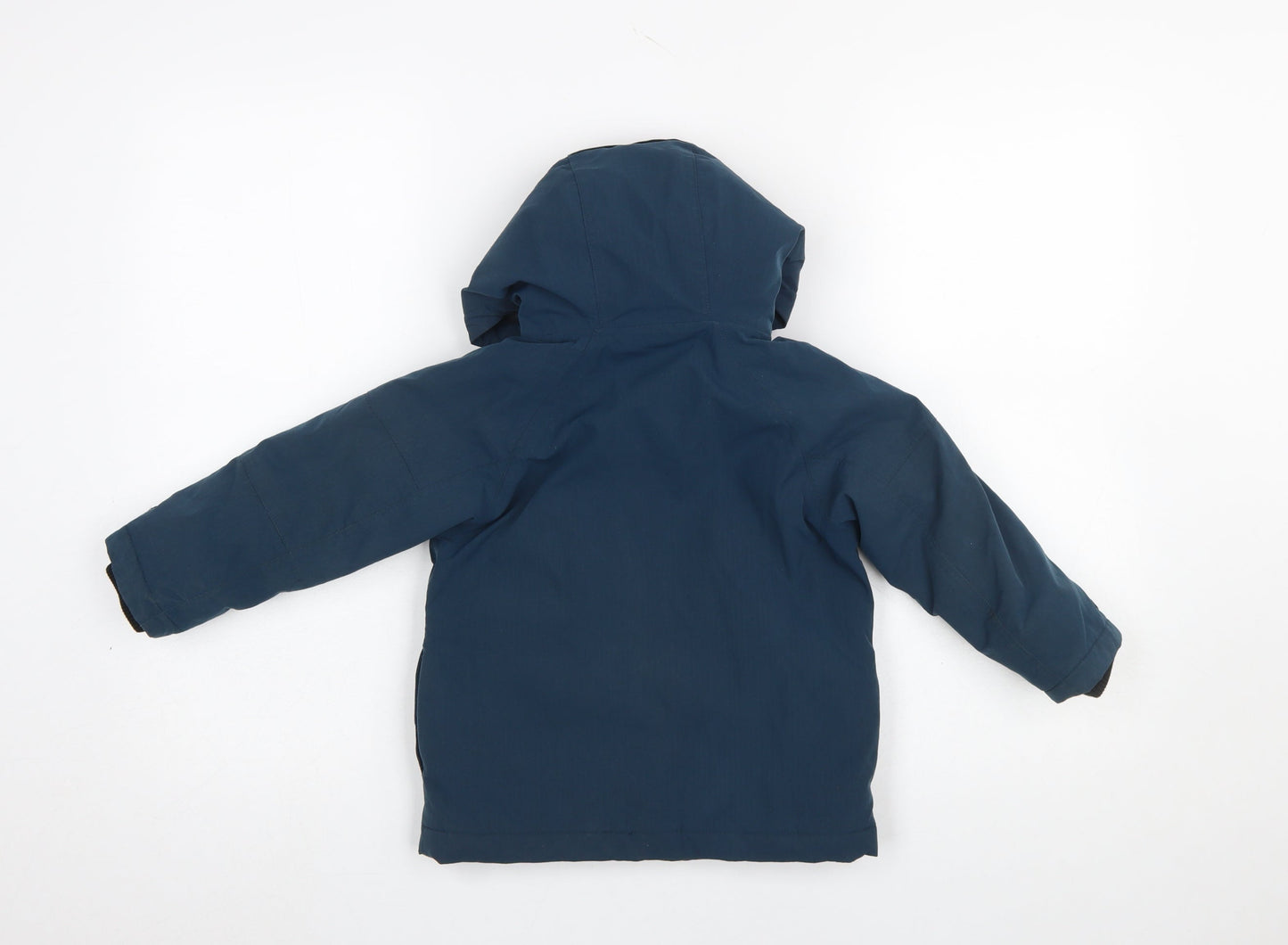 Next Boys Blue Hooded Waterproof Puffer Jacket 3 Years Winter Coat