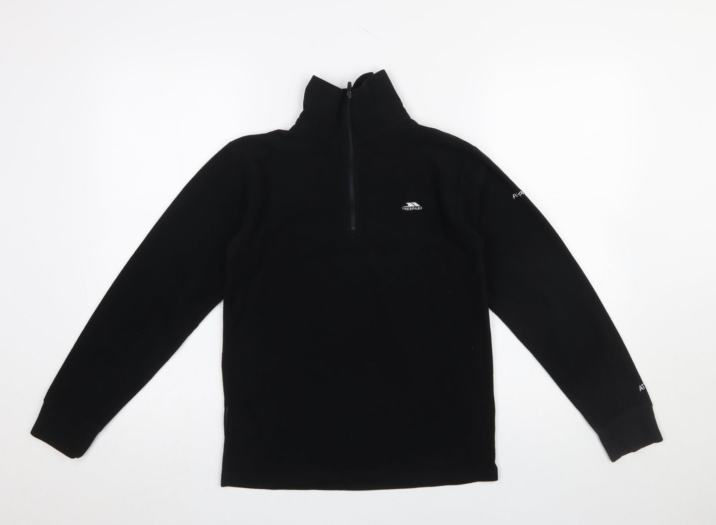 Trespass Boys Black Fleece 1/2 Zip Pullover Sweatshirt 11-12 Years