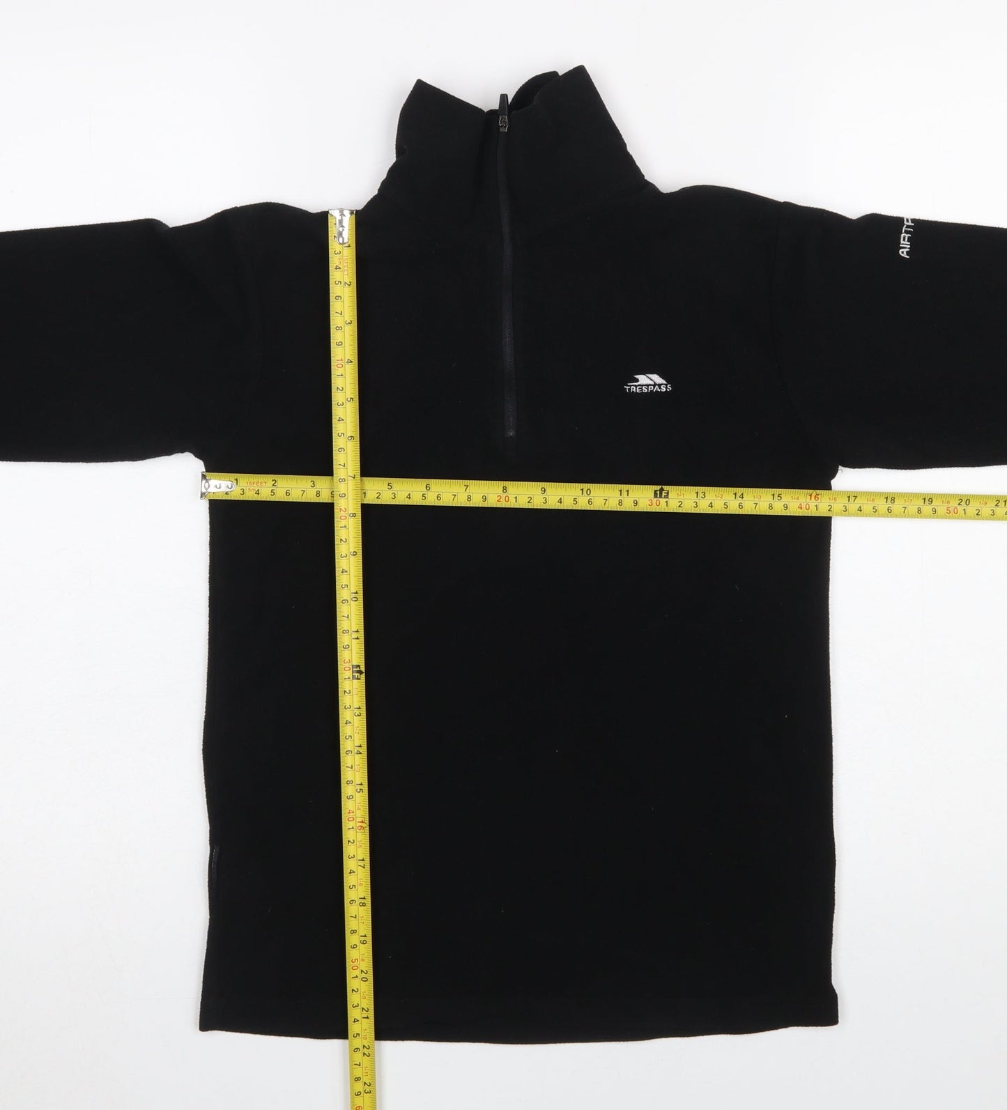 Trespass Boys Black Fleece 1/2 Zip Pullover Sweatshirt 11-12 Years