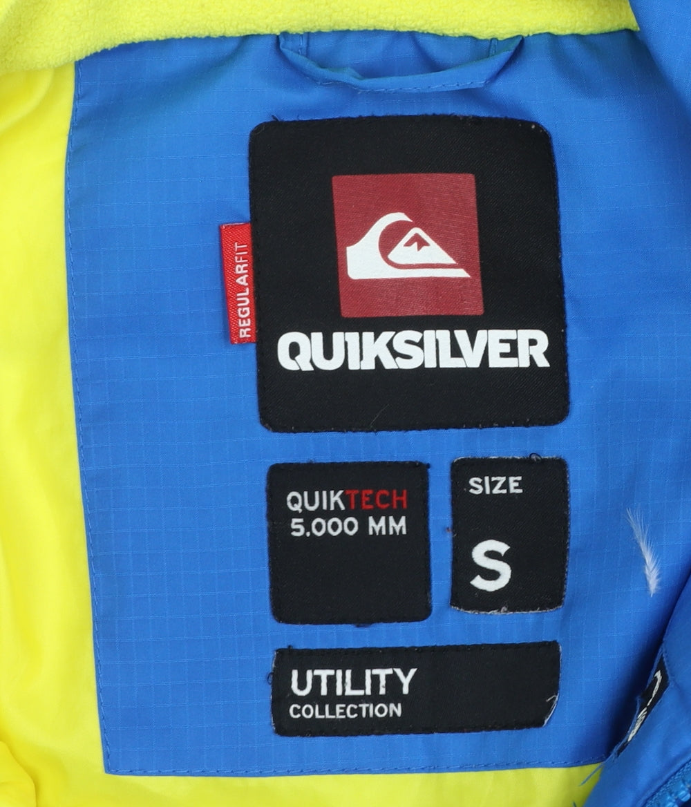 Quiksilver Men's Blue Puffer Jacket Small Hooded Water Resistant