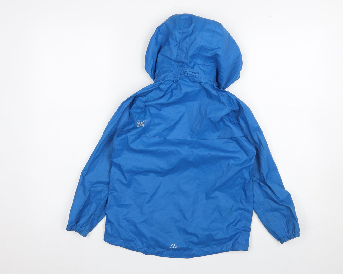 Mac in a Sac Boys Blue Waterproof Hooded Rain Coat Jacket 5-7 Years