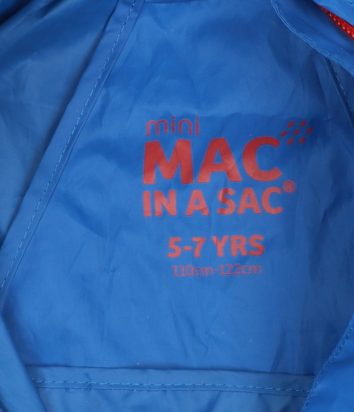 Mac in a Sac Boys Blue Waterproof Hooded Rain Coat Jacket 5-7 Years