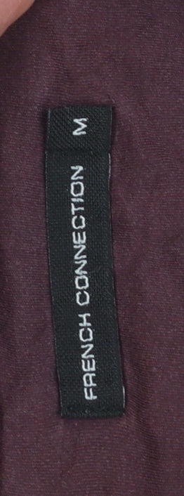 French Connection Men's Burgundy Cotton Crew Neck T-Shirt Size M