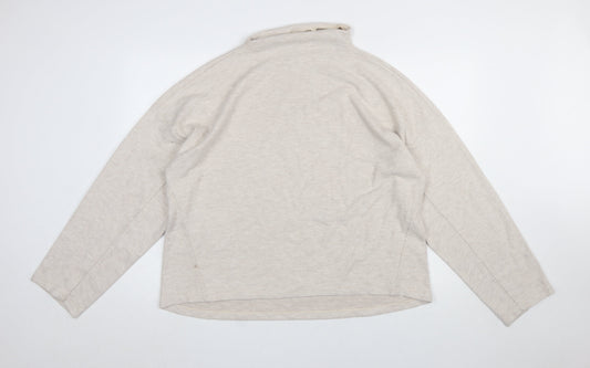 River Island Women Beige L Relaxed Fit Pullover Sweatshirt