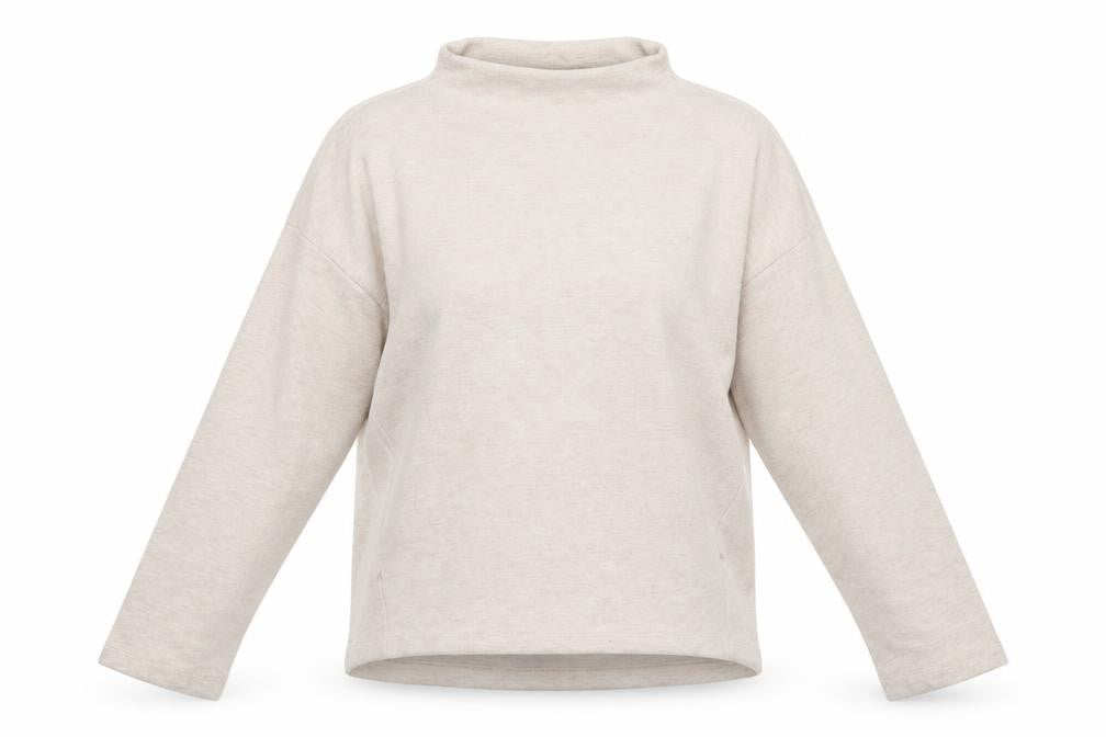 River Island Women Beige L Relaxed Fit Pullover Sweatshirt