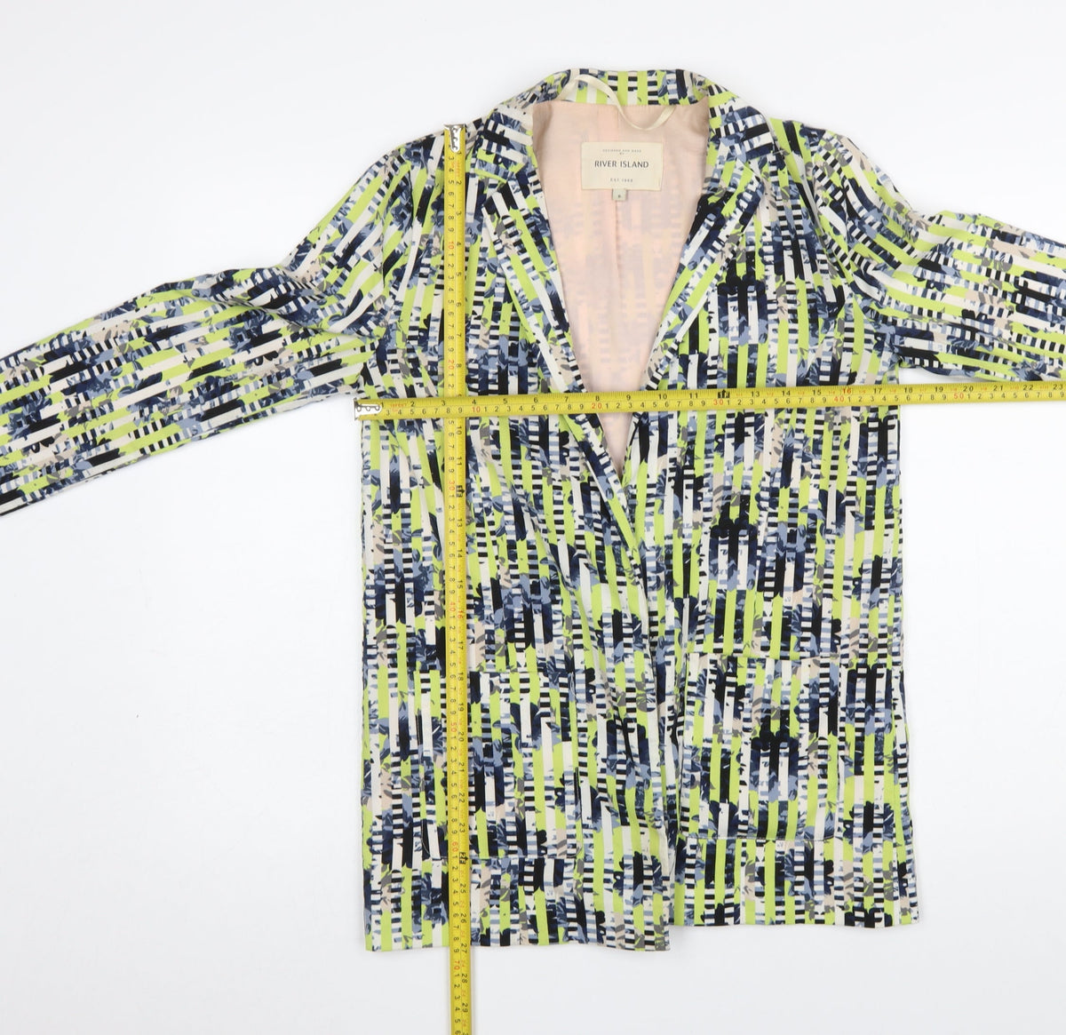 River Island Women's Multicoloured Blazer Jacket Size 6 Polyester Lined