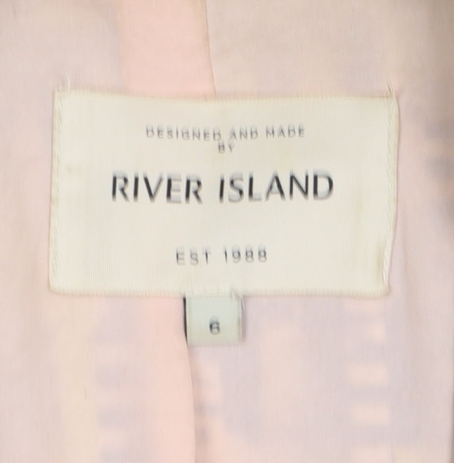 River Island Women's Multicoloured Blazer Jacket Size 6 Polyester Lined
