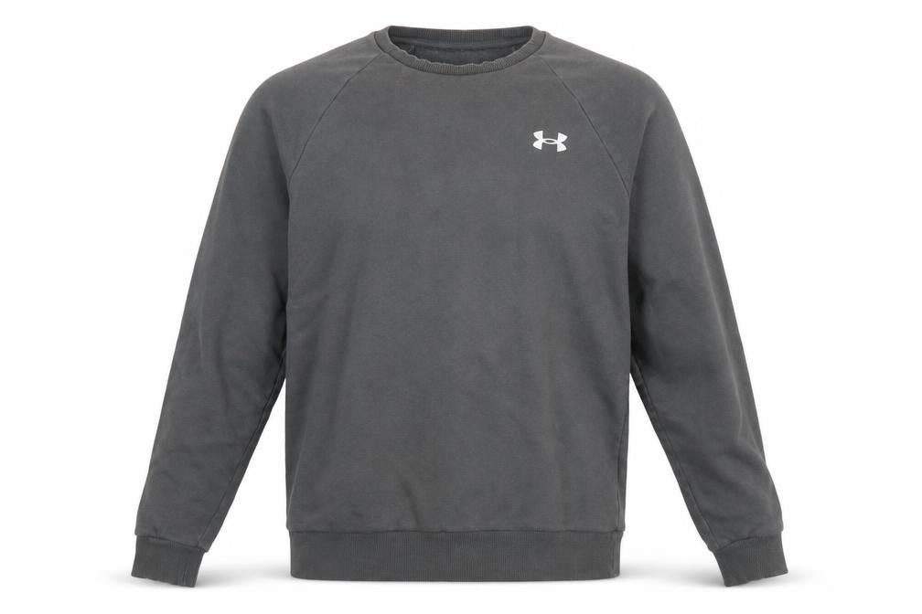 Under Armour Men Grey Small Pullover Crew Neck Sweatshirt