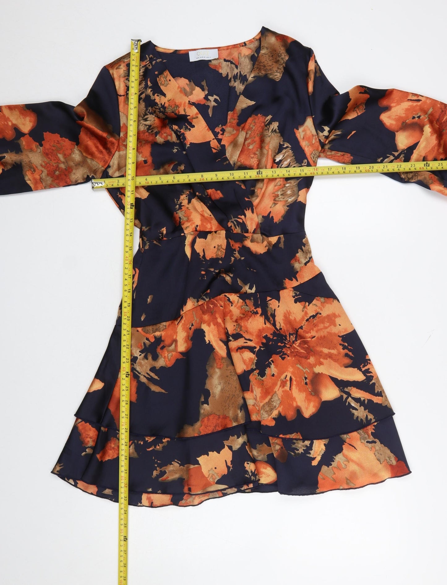 Quiz Women’s Multicoloured Floral Fit & Flare V-Neck Short Dress UK 8