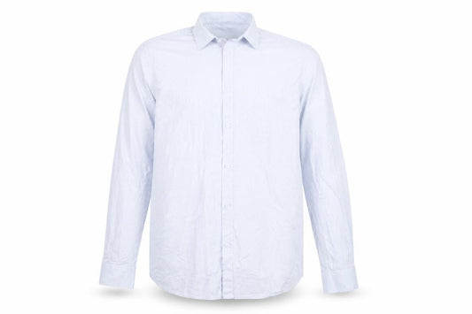 Top Secret Men's Blue Cotton Long Sleeve Dress Shirt XL 44/45