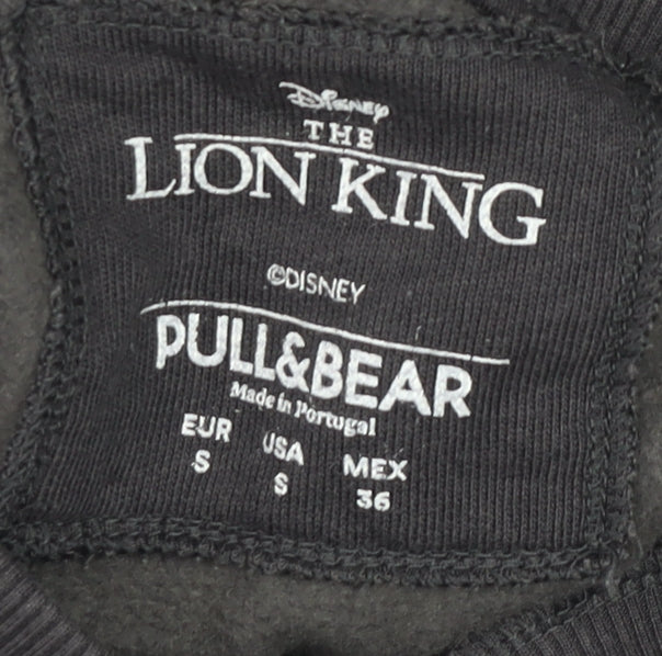 Pull&Bear Women’s Black The Lion King Sweatshirt Size S Cotton Disney Graphic
