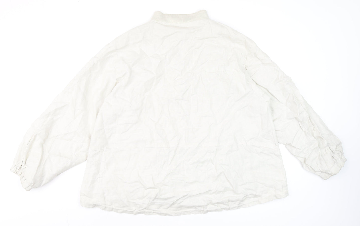 Carolyn Donnelly The Edit Women’s Beige Linen Bomber Jacket L