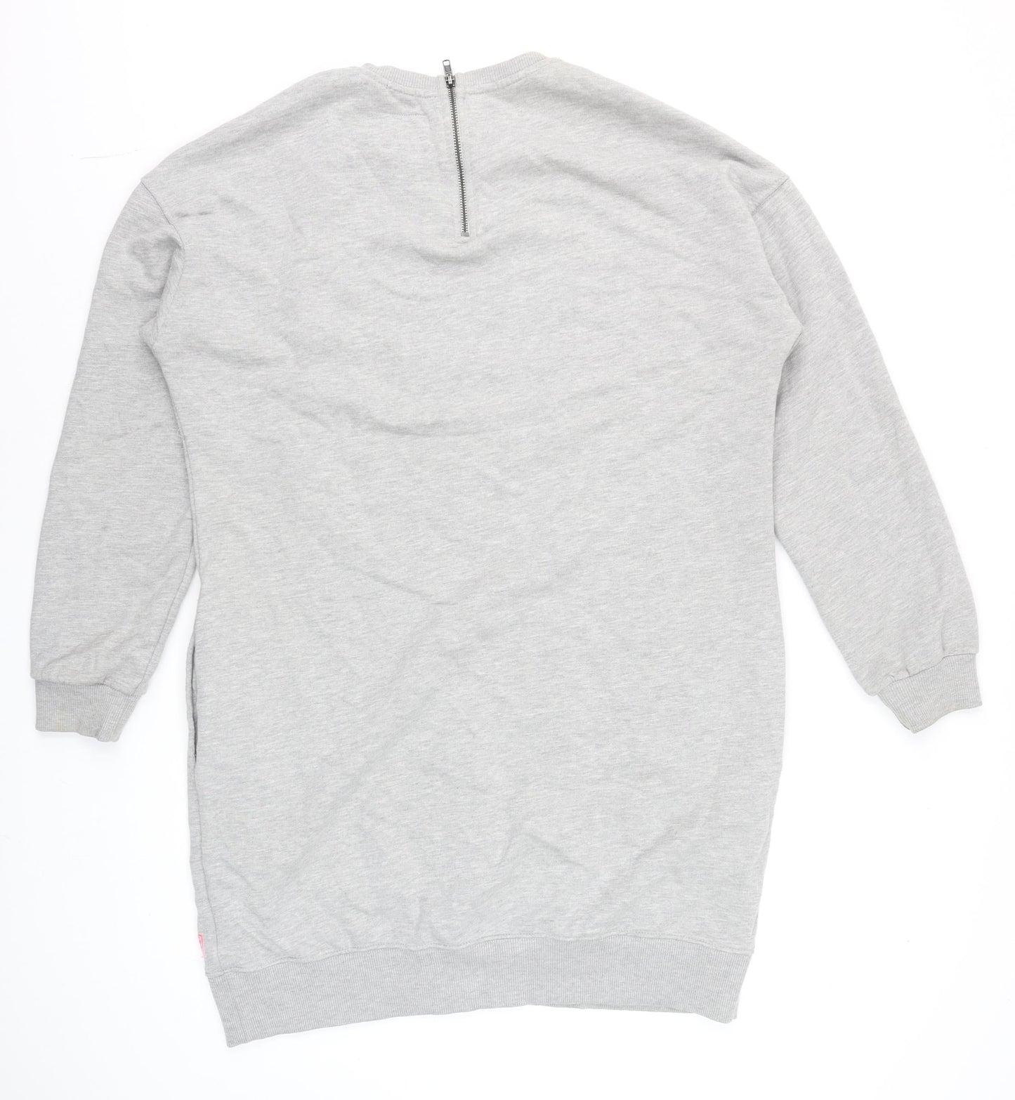 Superdry Women Grey XL Pullover Sweatshirt with Logo Detail