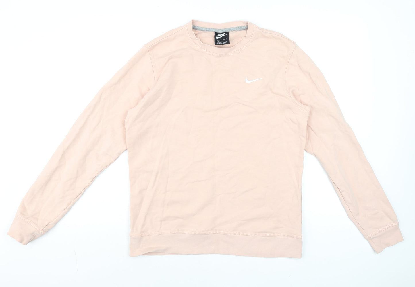 Nike Women Pink Crew Neck Pullover Sweatshirt Size M Cotton