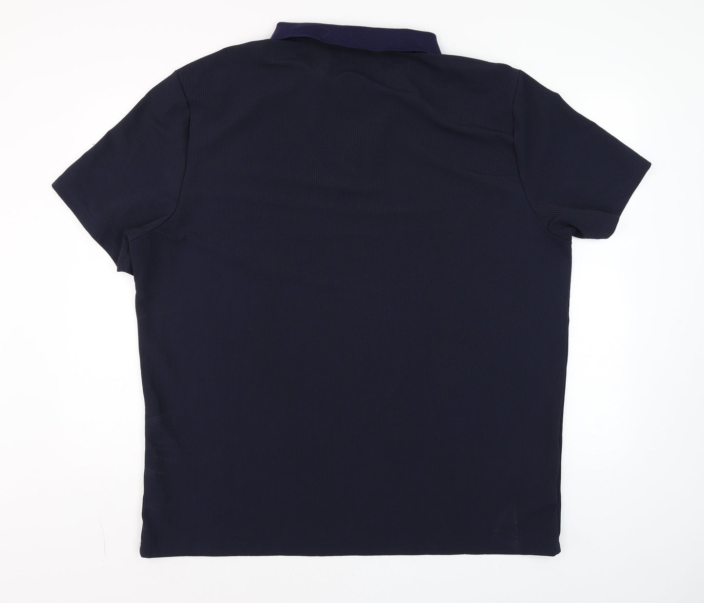 Manfinity Men's Blue 3XL Short Sleeve Collared Polo Shirt
