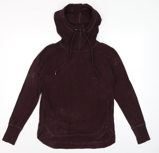 Sweaty Betty Womens Burgundy XXS Pullover Hoodie Cotton Blend