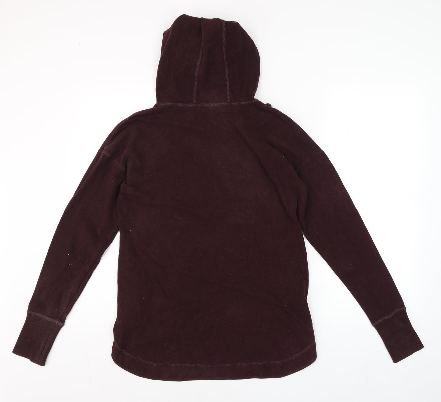 Sweaty Betty Womens Burgundy XXS Pullover Hoodie Cotton Blend