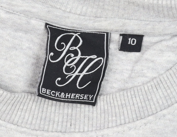 Beck & Hersey Men's Grey Pullover Crew Neck Jumper M