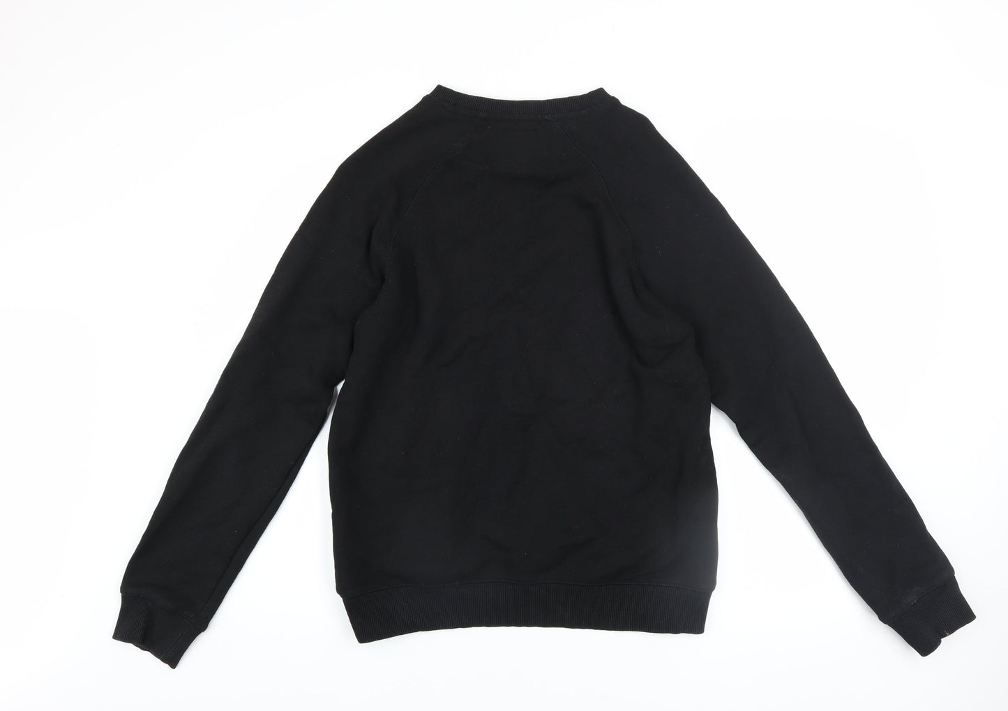 Guess Men’s Black Logo Crew Neck Sweatshirt Medium Regular Fit