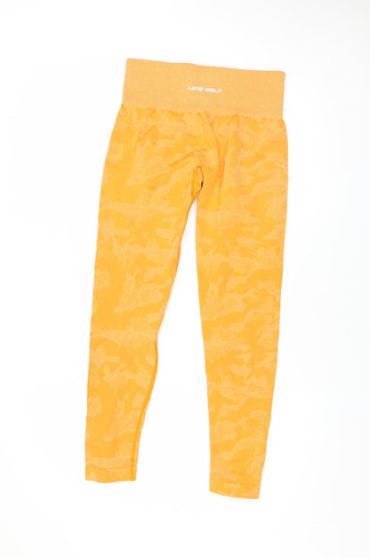 Lone Wolf Womens Yellow Camouflage Seamless Leggings M