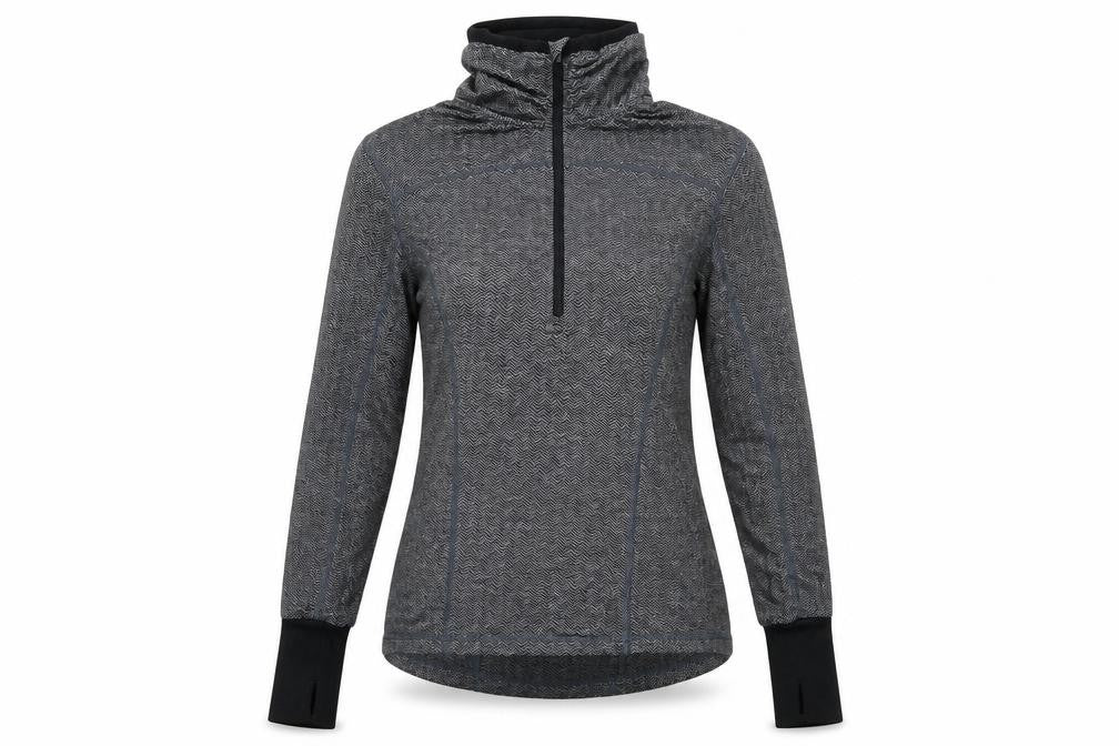 Mondetta Women's Grey 1/4 Zip Pullover Sweatshirt UK 10