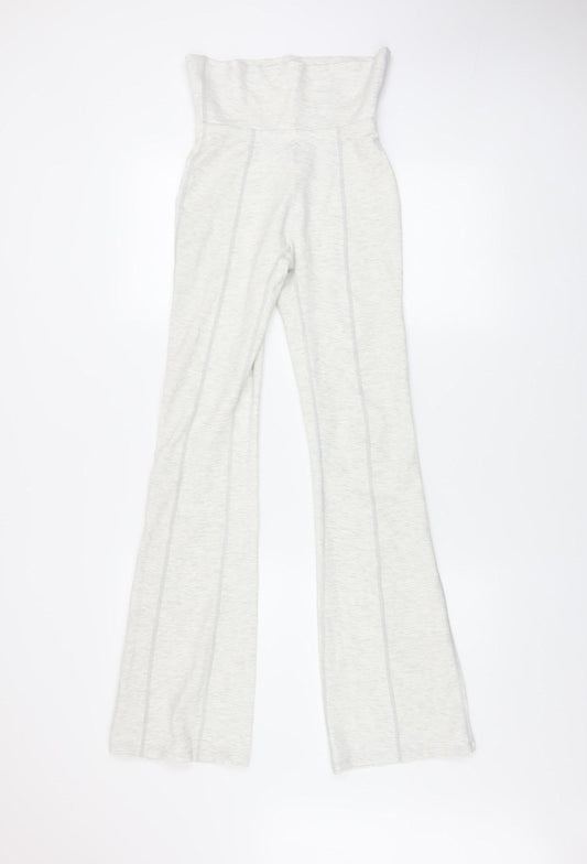 Boohoo Women’s Ivory High Rise Stretch Leggings Size S