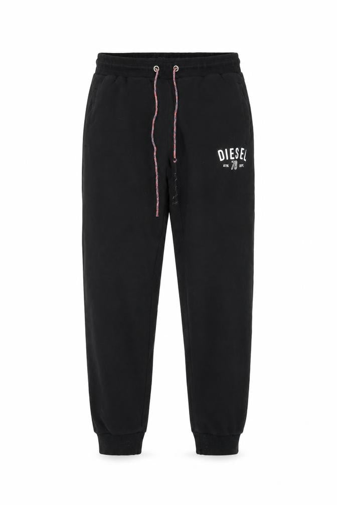 Diesel Men’s Black Fleece Jogger Trousers Size M Regular Fit