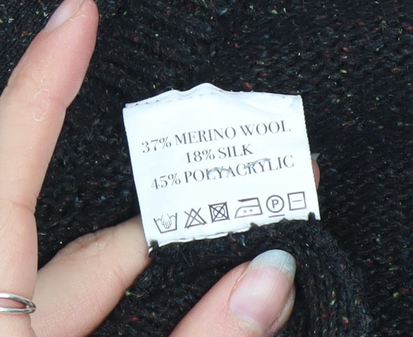 Tricot Marine Jeans Men's Black XL Crew Neck Wool Blend Jumper