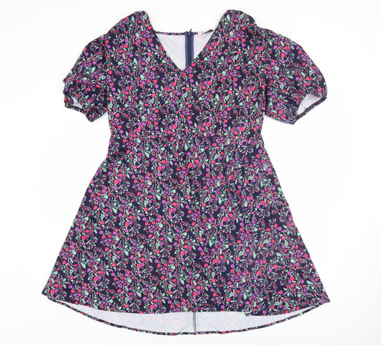 Emily & Me Women's Multicoloured Floral A-Line Dress Size 16